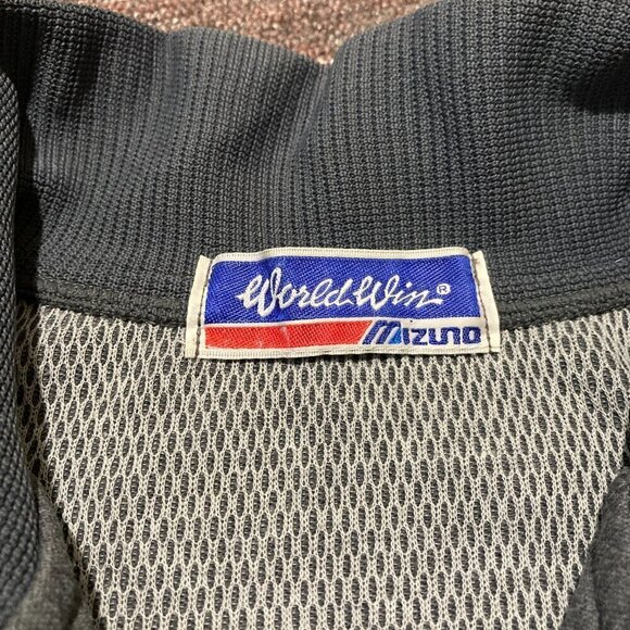 Vintage Mizuno World Win Track Jacket Full Zip Size M Gray Sportswear Japan - Picture 4 of 9